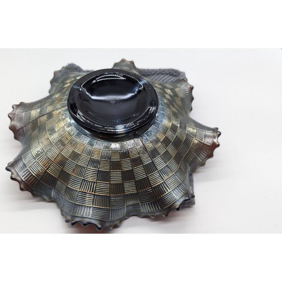 Northwood Iridescent Grape and Cable Plate Carnival Glass Vintage - Picture 10 of 16